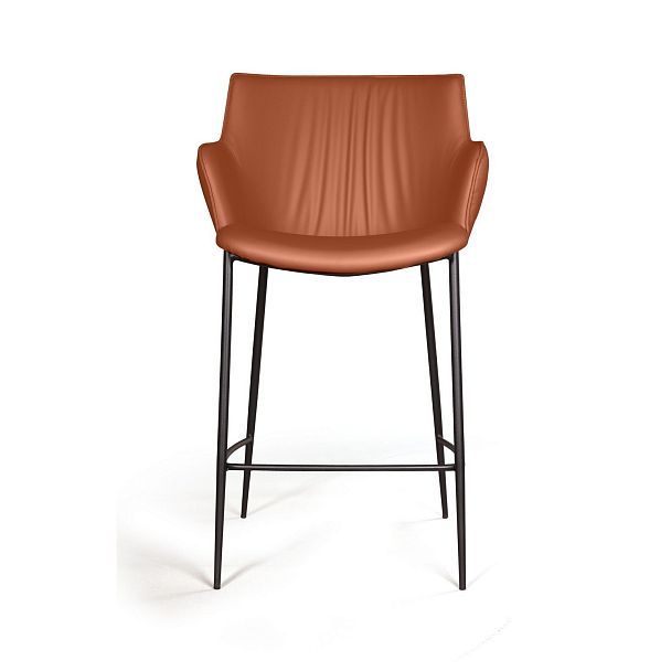 Стул полубарный Sofia, экокожа soft-touch, терракот - Вид 2