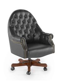 Кресло Карпаччо натуральная кожа / черная - Фото предпросмотра