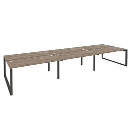 Onix Рабочая станция на О-образном м/к O.MO-D.RS-6.4.7 Тиквуд темный/Антрацит металл 4740*1475*750 - Фото предпросмотра