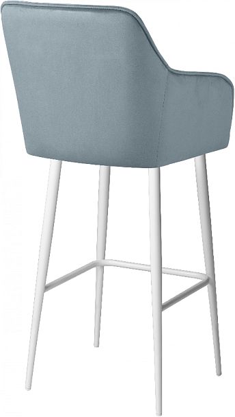 Барное поворотное кресло Мони К, Confetti dusty blue/белый - Вид 5
