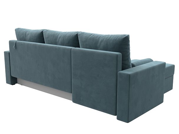 Диван угловой Верона Лайт угол левый (полностью велюр бирюзовый) - Вид 6