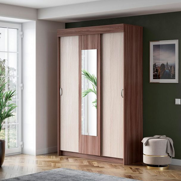 шкаф-купе Бассо ясень шимо темный/ясень шимо светлый - Вид 3