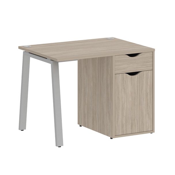 Home Office Стол письменный VR.SP-3-98.1.A Дуб аттик/Серый металл 980*720*750 - Вид 1