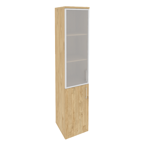 Onix Шкаф высокий узкий левый O.SU-1.2 R (L) Тиквуд светлый 400*420*1977 - Вид 1