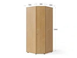 UNITY PШ-06Г БУК Угловой шкаф закрытый 800х800х1966 - Фото предпросмотра