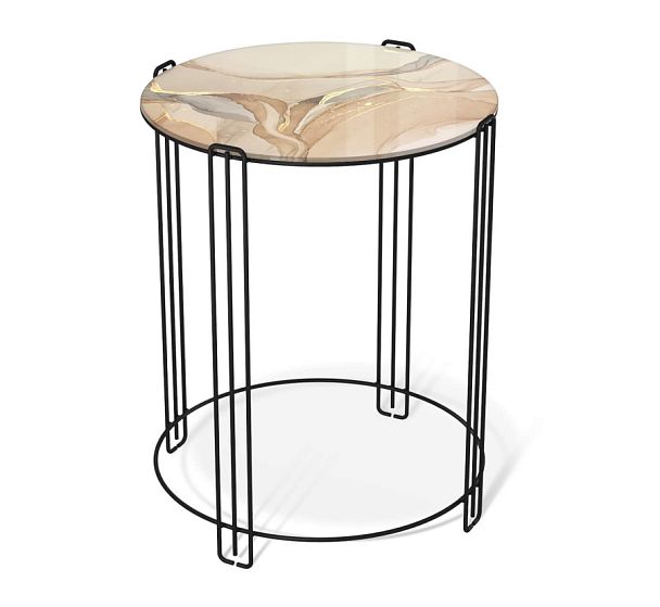 Столик журнальный Sheffilton SHT-CT53 дымчатый топаз/черный муар - Вид 1