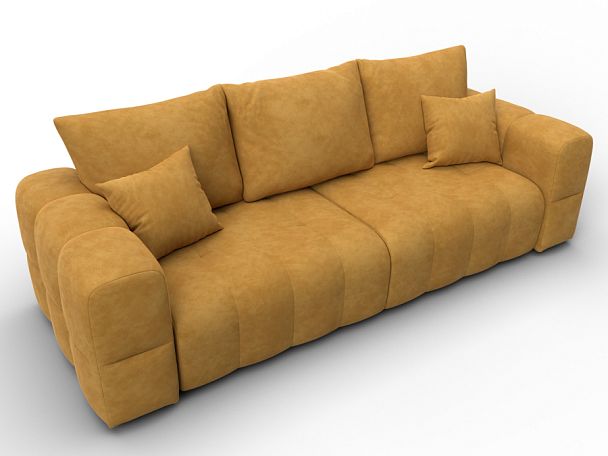 Диван прямой Лига-110 НПБ Велюр желтый - Вид 6