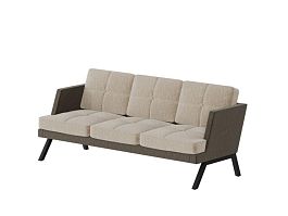 Aldo Диван трёхместный с декором из пуговиц ALDB-03L Сан 03/Сан 06/Металл Черный 2010*875*890 - Фото предпросмотра