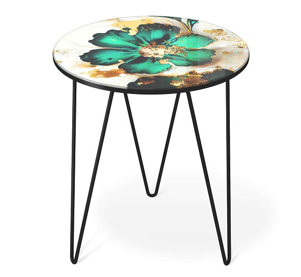 Столик журнальный Sheffilton SHT-CT27 малахитово зеленый/черный муар - Вид 3