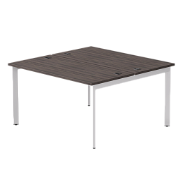 Бенч-система на 2 места Everprof EVO на металлокаркасе 1380х670(1370)x755 опоры 45гр Дуб Пасадена/Белый - Фото предпросмотра