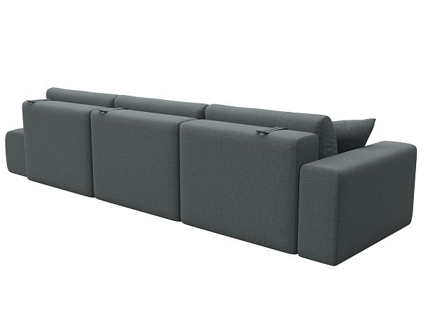 Диван прямой Лига-036 НПБ Модерн Лонг подлокотник слева Рогожка серый - Вид 6