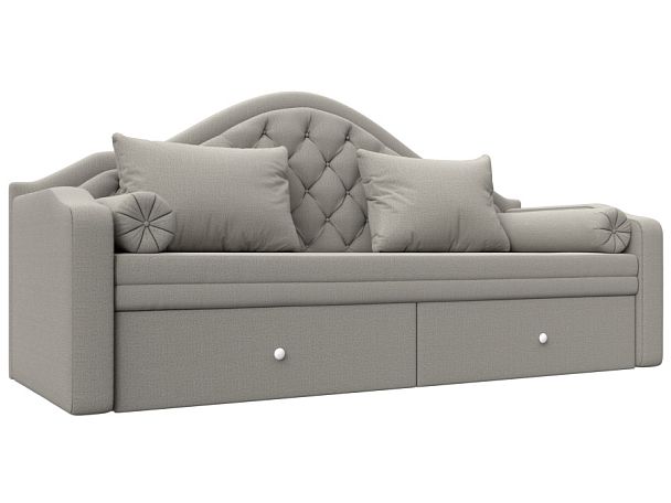 Диван детский прямой Сойер Рогожка бежевый - Вид 1