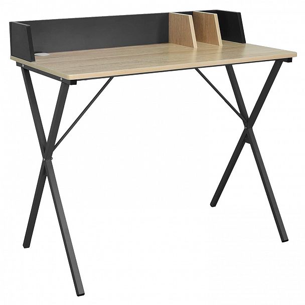 Стол на металлокаркасе BRABIX "LOFT CD-007", 800х500х840 мм, органайзер, комбинированный, 641227 - Вид 3