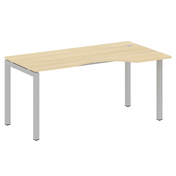 Metal System Quattro Стол криволинейный правый на П-образном м/к 50БП.СА-1 (R) Акация/Серый металл 1600*900*750 - Вид 1