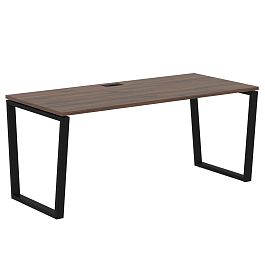 Стол прямой EVST 1780 Дуб Денвер тёмный/Черный 1760х800х750 EDIS - Фото предпросмотра