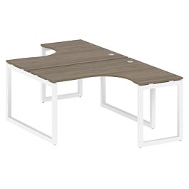 Metal System Quattro Р. ст. криволинейная на О-образном м/к 50БО.РАС-СА-2.3 Вяз/Белый металл 1400*2435*750 - Фото предпросмотра