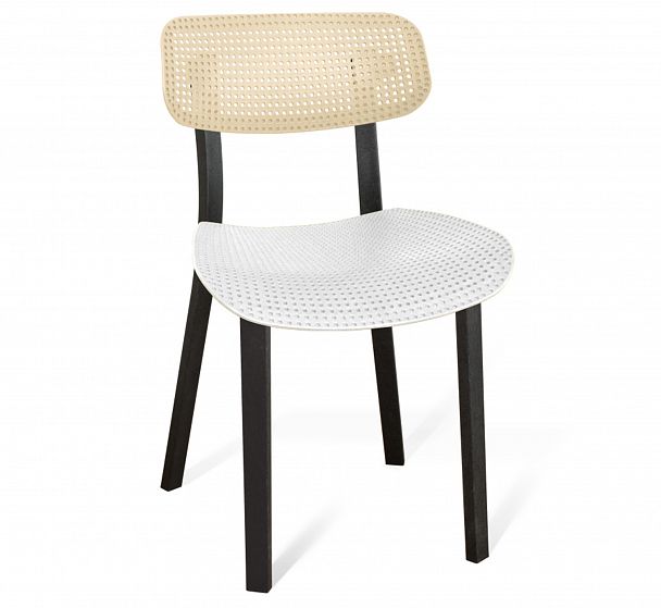 Стул Sheffilton SHT-S85 бежево-белый бежевый/белый/черный - Вид 2