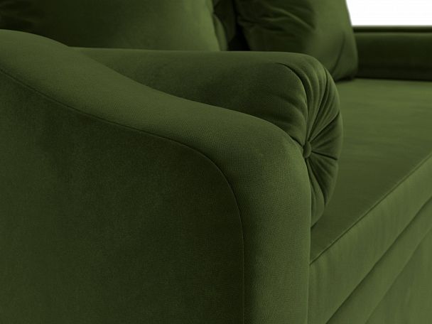 Прямой диван софа Сойер (полностью микровельвет зеленый) - Вид 4