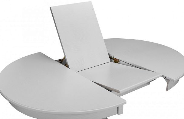 Стол деревянный раздвижной Вэлт D100(140)х100х76 Белый - Вид 6