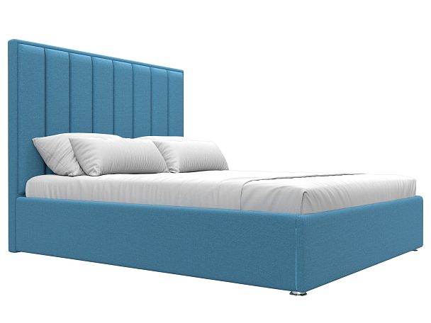 Кровать интерьерная Афродита 160 Рогожка голубой - Вид 3