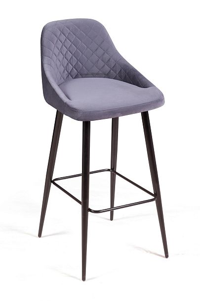 Стул барный Douglas ромб, бархат светло-серый 26 - Вид 4