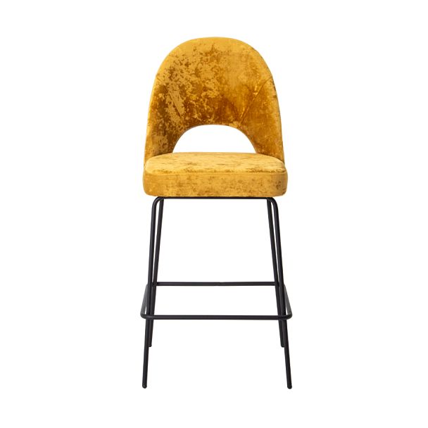 Стул барный Маллин, велюр Palermo gold 10, ножки металл - Вид 3