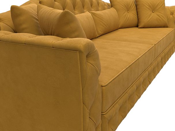 Диван прямой Артис Велюр желтый - Вид 4