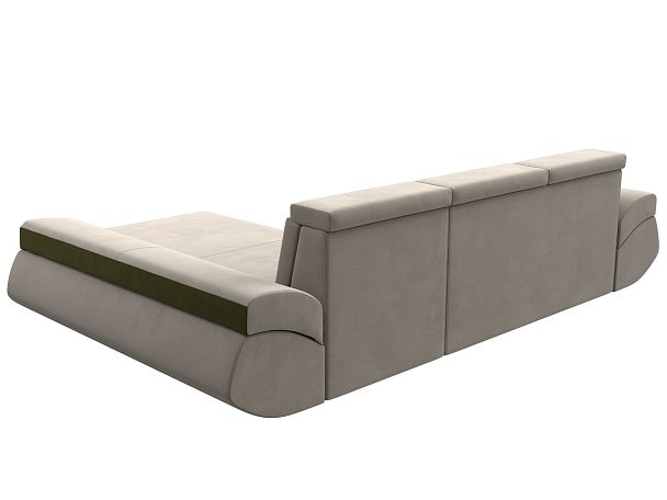 Диван угловой Лига-032 правый угол Микровельвет бежевый - Вид 6