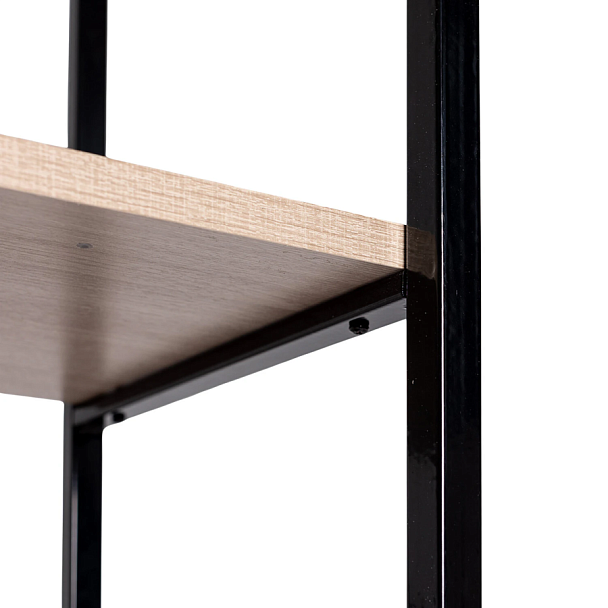 Стол BRABIX "SMART CD-018", 1100х600х765 мм, ЛОФТ, 2 полки, металл/ЛДСП ясень шимо светлый, каркас черный, 641945 - Вид 9