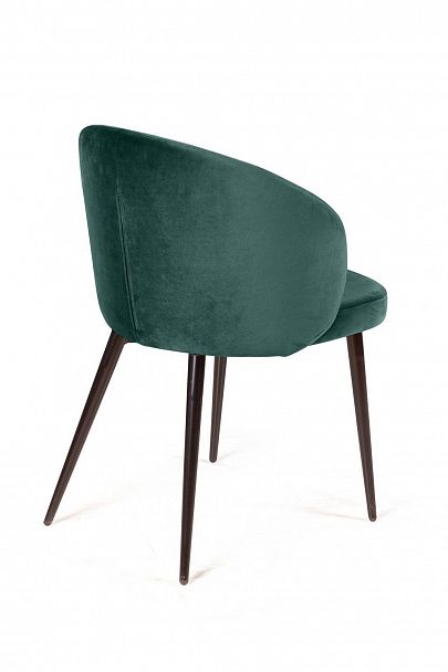 Стул Mont Blanc, бархат изумрудный 87 / черный конус - Вид 5