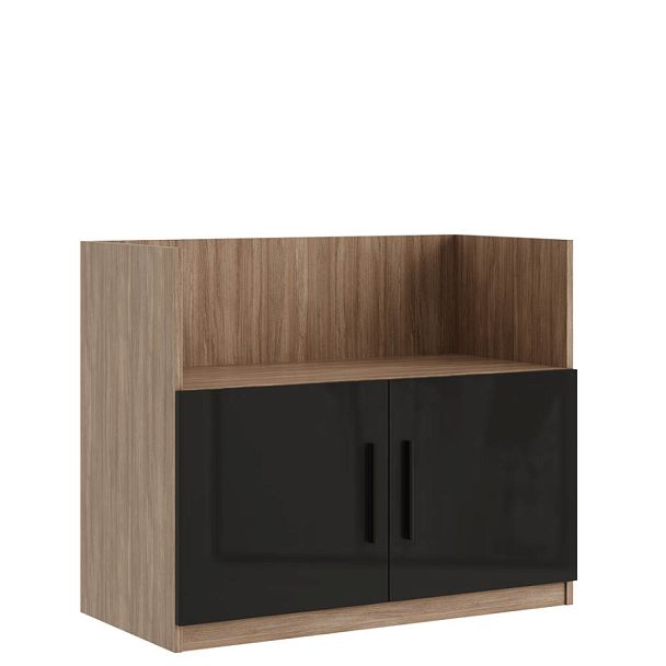 Креденция с нишей, глянец Asti 90x45x74,2 дуб черный - Вид 1