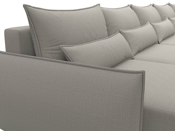 Диван п-образный Лига-051 НПБ МегаЛонг Рогожка бежевый - Вид 4