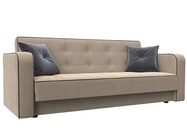 Диван-книжка Тур Велюр бежевый - Вид 1