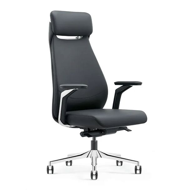 Кресло HAWASAN (ХАВАСАН) PREMIUM EX-830 X-ONE, синхромеханизм, алюминий, экокожа, черное, 533239 - Вид 2