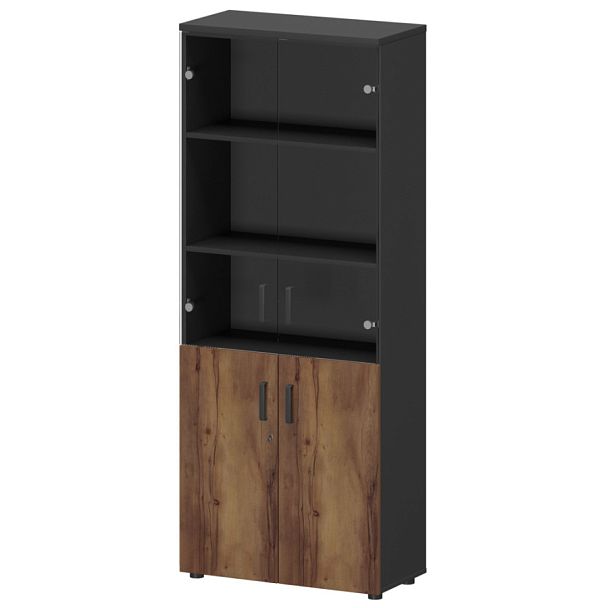 Шкаф СМШ-58ДС Тип1 Графит/Таксония 792x380x1990 Смарт - Вид 1