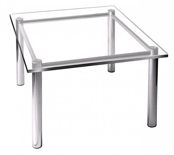 Стол журнальный Гранд-2М  750x750х450 хром "Журнальные столы" ТК-002561000703 серый - Вид 1