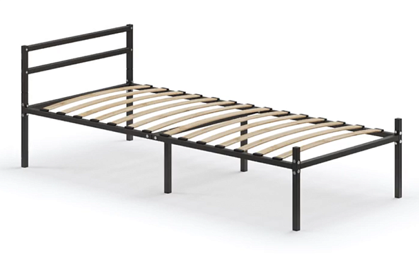 Кровать металлическая Металика Г2, 800х2000, цвет черный - Вид 1