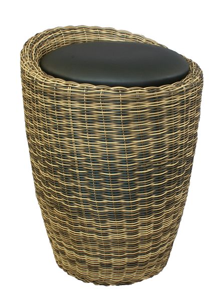 Табурет с местом для хранения LM-1100Rattan (чёрный) - Вид 1