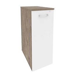 Onix Тумба высокая выдвижная приставная/опораная O.VTPO-7 Тиквуд темный/Белый бриллиант 432*720*1120 - Фото предпросмотра