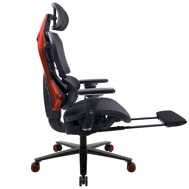 Кресло ATRONE (АТРОН) "Optimus ER-707", адаптивный механизм со слайдером, сетка, черный/красный, 532968 - Вид 12