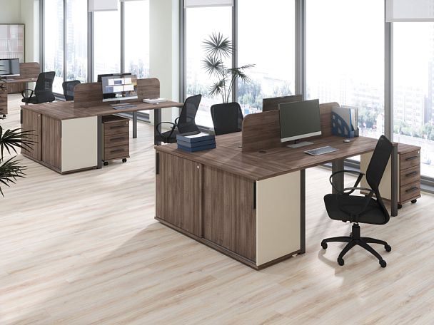 Шкаф для бумаг New Line  дуб шамони темный - Вид 12