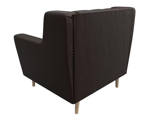 Кресло Брайтон Люкс (полностью экокожа коричневая) - Вид 6