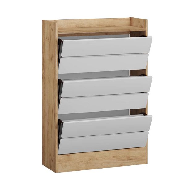 Ямайка Обувница ЯПТ-2 (700*1026*270) дуб крафт золотой/белый - Вид 2