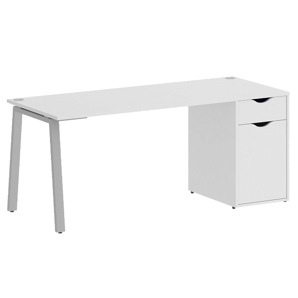 Home Office Стол письменный VR.SP-3-178.1.A Белый/Серый металл 1780*720*750 - Вид 1