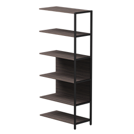 Полустеллаж металлический высокий Everprof EVO 805х385x1840 Дуб Пасадена/Черный - Фото предпросмотра