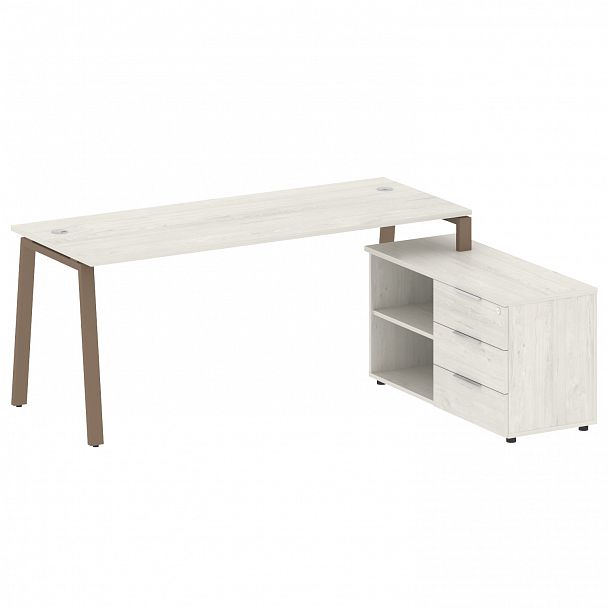 Рабочая станция "Metal System" БА.РС-СТС-2.5 дуб наварра/мокко - Вид 1