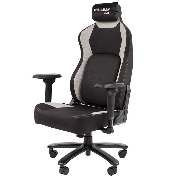 Кресло CHAIRMAN CH30, ткань, черный/серый - Вид 2