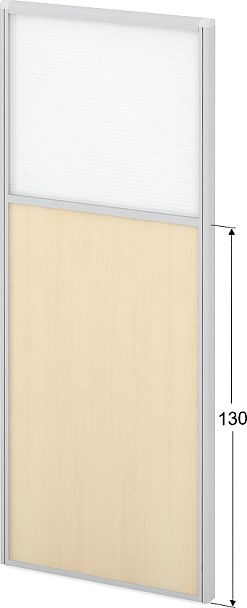 Модуль комбинированный "Мобильные офисные перегородки «Логика»"  ПК-ЛГ-МДК200х80/130П/Д-В1-559 клен - Вид 1