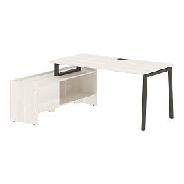 Стол с тумбой ELCT 17814 Ясень Траун/Мокко 1760х1400х750 EDIS - Фото предпросмотра