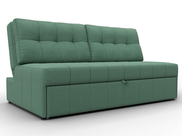 Диван прямой Лига-107 (160) Рогожка зеленый - Вид 1